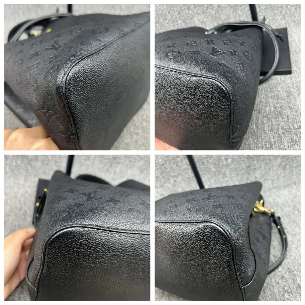 100% Authentic Louis Vuitton NeoNoe Black Leather Satchel - Picture 10 of 16